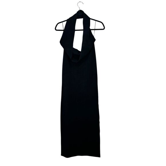 NEW Toteme Slip Through Knit Midi Dress Black Size Large - Picture 6 of 11